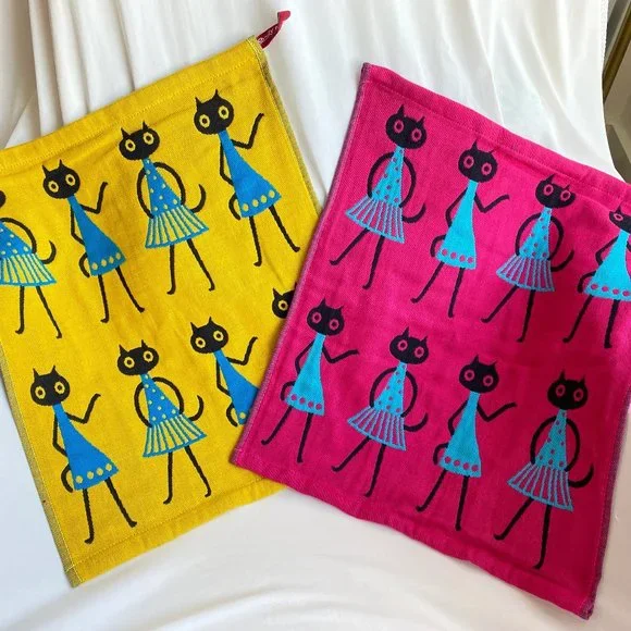 Hand Towels 100% Cotton / Kitchen Towels with Holders - Picture 1 of 4